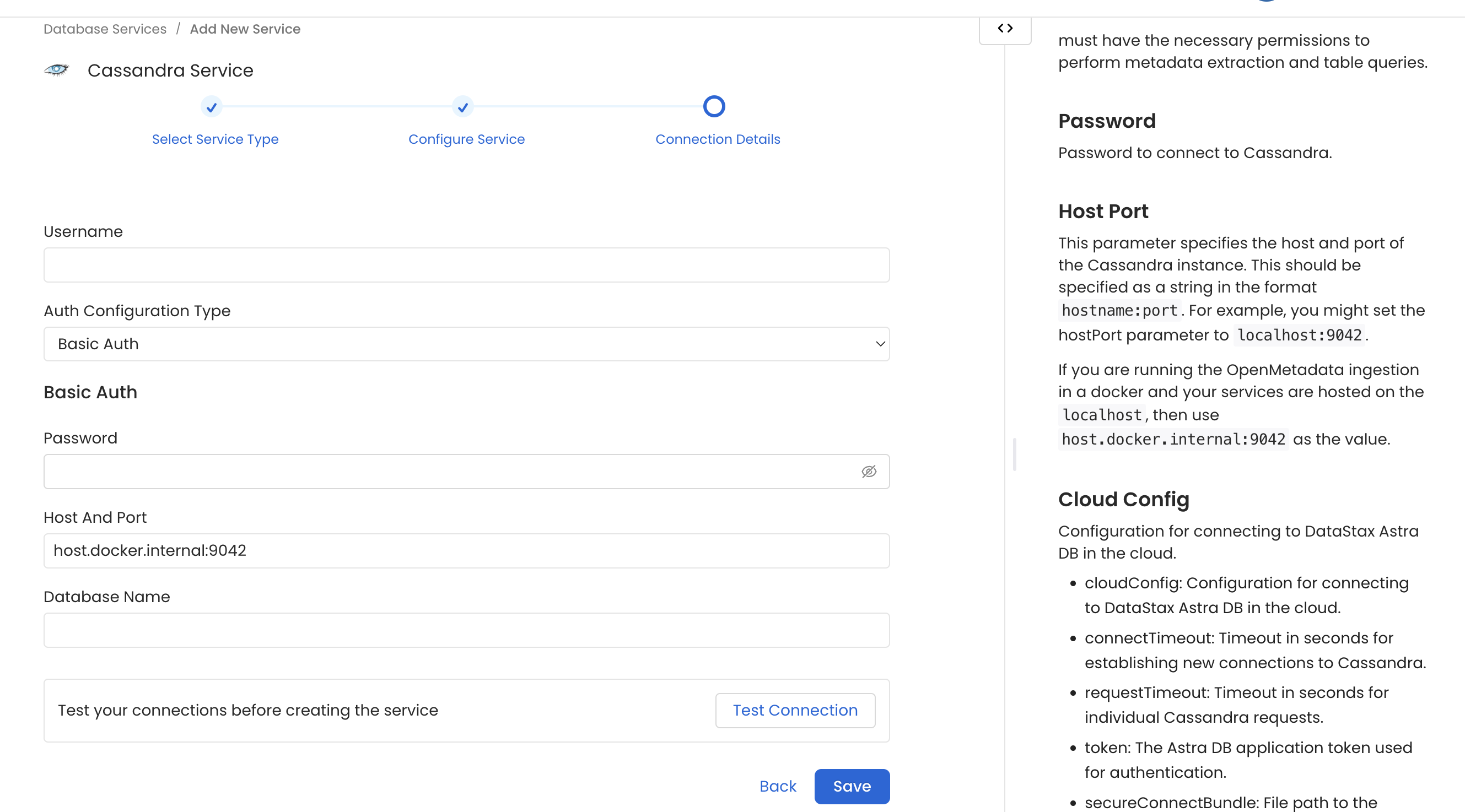 Configure Service connection