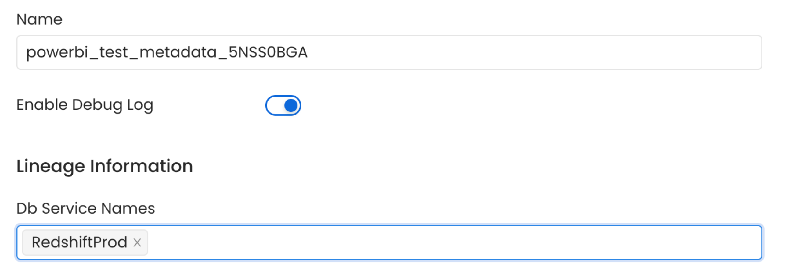 lineage in dashboard