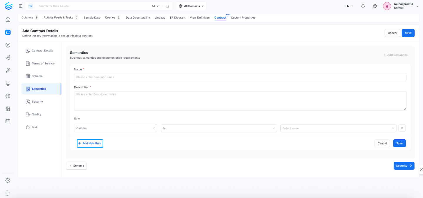 Adding more rules to Data Contract
